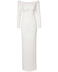 Safiyaa - Bridal Gioia Embellished Crêpe Gown - Lyst