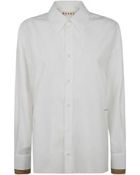 Marni - Long-Sleeved Curved Hem Shirt - Lyst