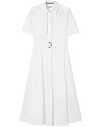 Burberry - Belted Poplin Shirt Dress - Lyst