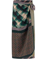 Dries Van Noten - Pattern Detailed Scarf Skirt - Lyst