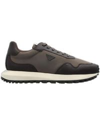 Emporio Armani - Logo Panel Low-Top Sneakers - Lyst