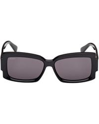 Max Mara - Rectangular Frame Sunglasses - Lyst
