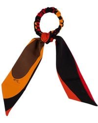 PUCCI - Pucci Scarf-Style Silk Hair Tie - Lyst