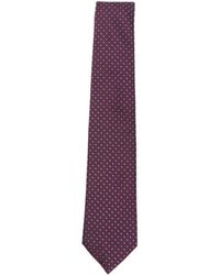 Emporio Armani - Geometric-Pattern Silk Tie - Lyst