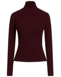 Max Mara - Solid Turtleneck Knit Top - Lyst