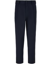 Giorgio Armani - Tapered Leg Cropped Trousers - Lyst