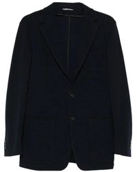 Canali - Patch-Pocket Knitted Blazer - Lyst
