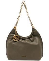 MICHAEL Michael Kors - Logo-Plaque Ruched Shoulder Bag - Lyst