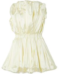 TOVE - Strapless Gathered Satin Top - Lyst