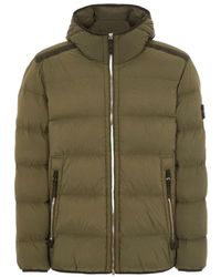 Stone Island - Compass Patch Zip-Up Puffer Jacket - Lyst