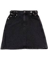 JW Anderson - Jw Anderson Chain-Link Denim Skirt - Lyst