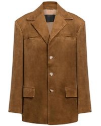 Dondup - Button Suede Blazer - Lyst