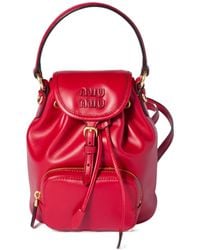 Miu Miu - Leather Mini-Backpack - Lyst