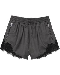 Pinko - Lace-Trim Drawstring Short - Lyst