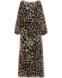 Max Mara - Studio All-Over Patterned Long-Sleeved Dress - Lyst
