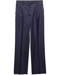 Prada - Wool Pinstripe Pants - Lyst