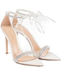 Gianvito Rossi - Rhinestone Strappy Pointed-Toe Stiletto Sandals - Lyst