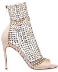 Rene Caovilla - 105Mm Crystal-Embellished Mesh Sandals - Lyst