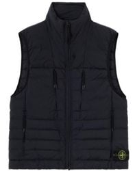 Stone Island - Quilted Logo-Patch Gilet - Lyst