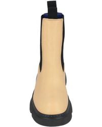 Burberry - Simple Leather Chelsea Boots - Lyst