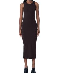 JW Anderson - Jw Anderson Twisted Strap Ribbed Sleeveless Dress - Lyst