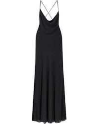 Pinko - Drapped Embellished Cowl-Neck Dress - Lyst