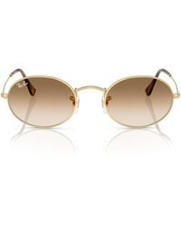Ray-Ban - Oval Metal Sunglasses - Lyst