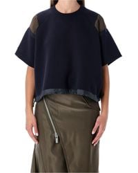Sacai - Drawstring Short Sleeve Top - Lyst