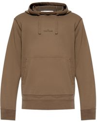 Stone Island - Logo Printed Drawstring Hoodie - Lyst