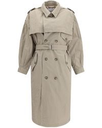 Isabel Marant - Isabel Marant Étoile Chilma Striped Belted Coat - Lyst