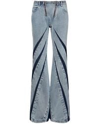 Dion Lee - Flared Zip Low Rise Denim Jeans - Lyst