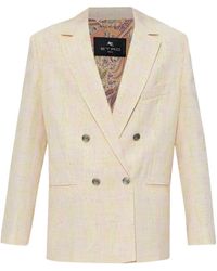 Etro - Double-Breasted Oversized Blazer - Lyst