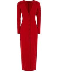 Alessandra Rich - Deep V-Neck Bow Detail Dress - Lyst