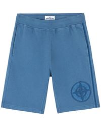 Stone Island - Fleece Shorts - Lyst
