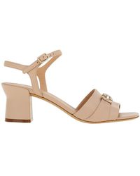 Ferragamo - Logo High-Heeled Sandals - Lyst