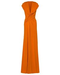 Alberta Ferretti - Draped Sleeveless Dress - Lyst