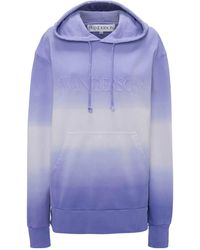 JW Anderson - Jw Anderson Logo Embroidered Drawstring Hoodie - Lyst