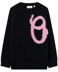 Off-White c/o Virgil Abloh - Shared Fuzzy Knit Crewneck Jumper - Lyst