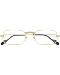 Cartier - Rectangular Frame Glasses - Lyst