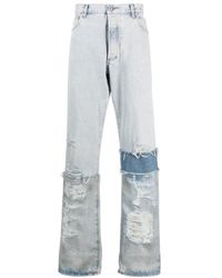 Heron Preston - Distressed-Effect Straight-Leg Jeans - Lyst