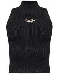 DIESEL - M-Onervax Ribbed-Knit Turtleneck Top - Lyst