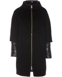 Herno - Layered-Sleeved Zip-Up Down Coat - Lyst