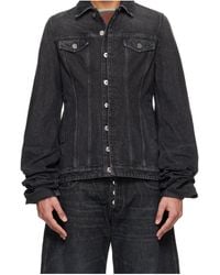 Jean Paul Gaultier - Button-Down Long-Sleeved Denim Jacket - Lyst