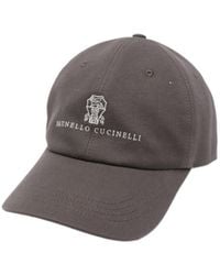 Brunello Cucinelli - Embroidered-Logo Baseball Cap - Lyst
