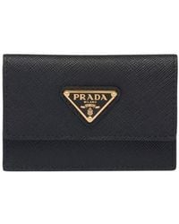 Prada - Saffiano Leather Card Holder - Lyst