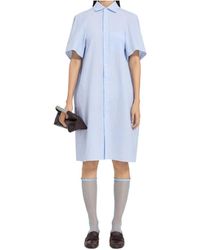 MM6 by Maison Margiela - Poplin Shirt Dress - Lyst