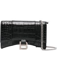 Balenciaga - Hourglass Embossed Chain Wallet - Lyst