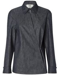 Fendi - Wrapped Denim Shirt - Lyst
