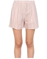 Off-White c/o Virgil Abloh - Striped High Waist Shorts - Lyst