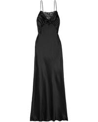 Rodarte - Appliquéd Lace-Trimmed Silk-Satin Gown - Lyst